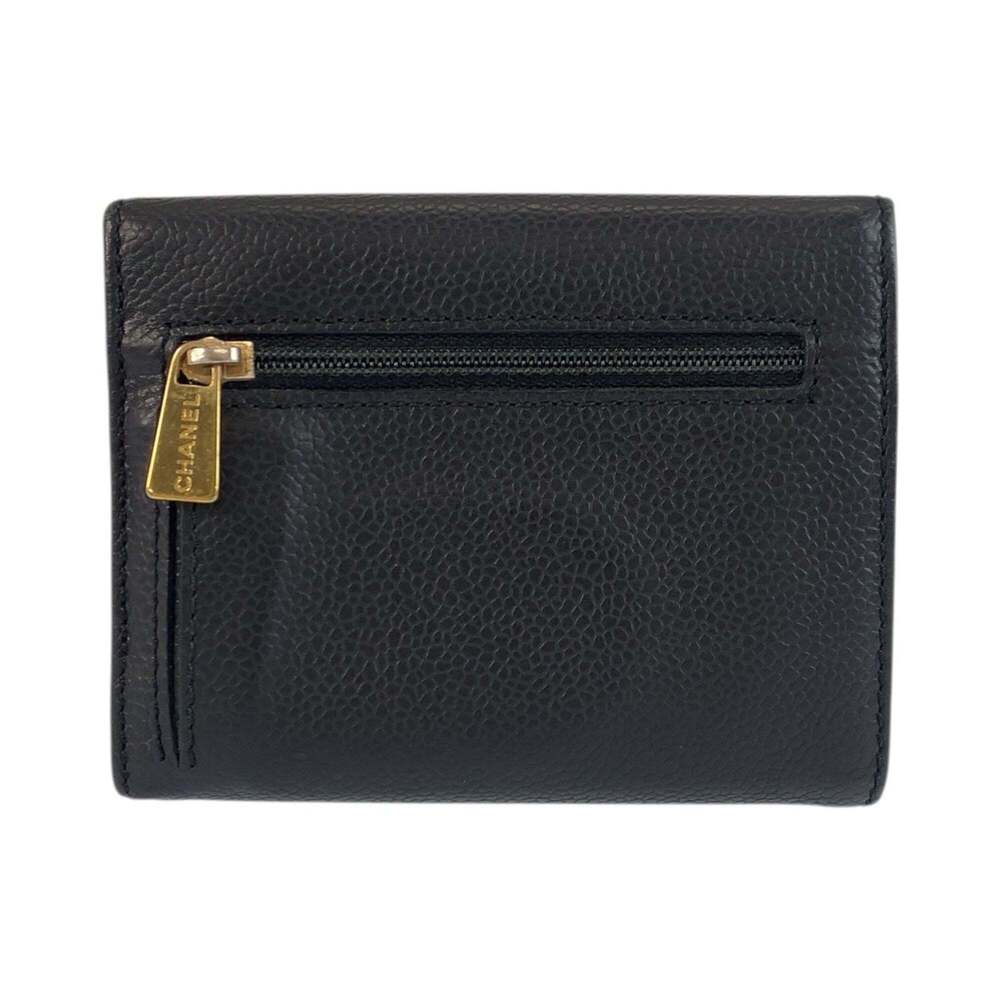 CHANEL Black Leather Logo Wallet - Picture 2 of 10